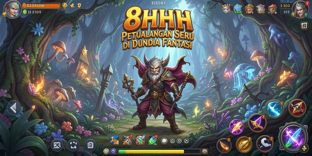 Screenshot gameplay 8HHH menampilkan misi petualangan yang seru.