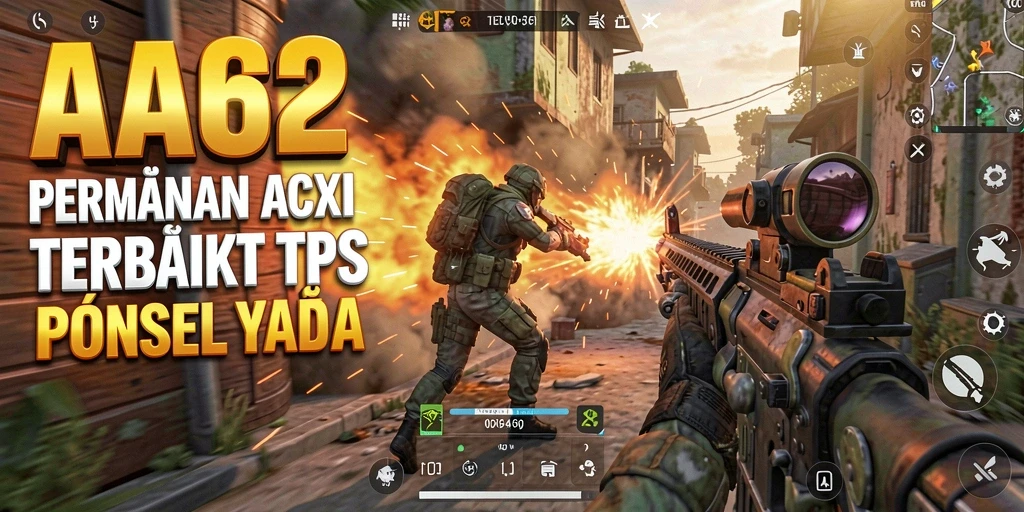 Tampilan gameplay AA62 yang menegangkan dengan aksi seru.
