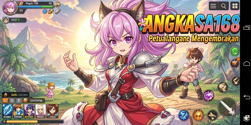 Screenshot gameplay ANGKASA168 yang penuh aksi dan warna.