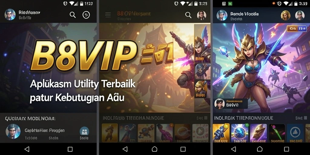 Tampilan antarmuka B8VIP yang sederhana dan mudah digunakan.