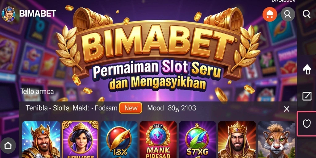 Tampilan menarik dari gameplay Slot BIMABET yang penuh warna.