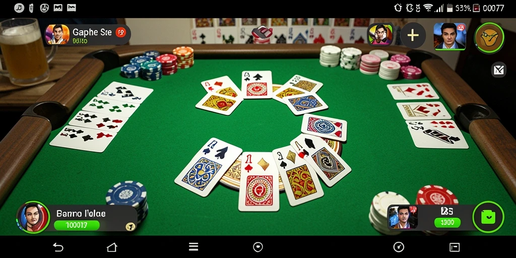 Tampilan gameplay seru di C0077, permainan Gaple interaktif.