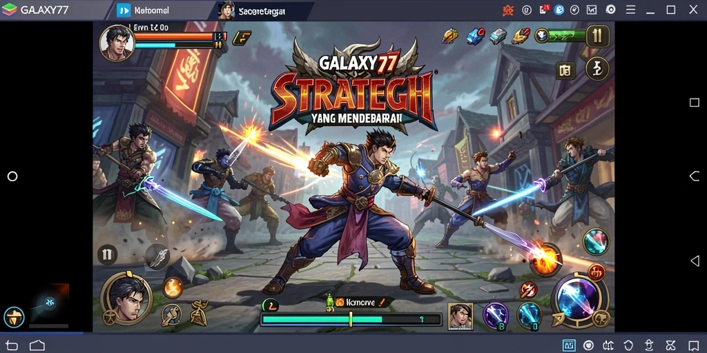 Tampilan menegangkan saat berstrategi dalam GALAXY77.