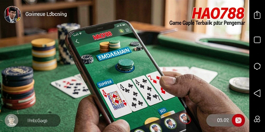 Tampilan menarik dari gameplay Gaple HAO788 yang seru.