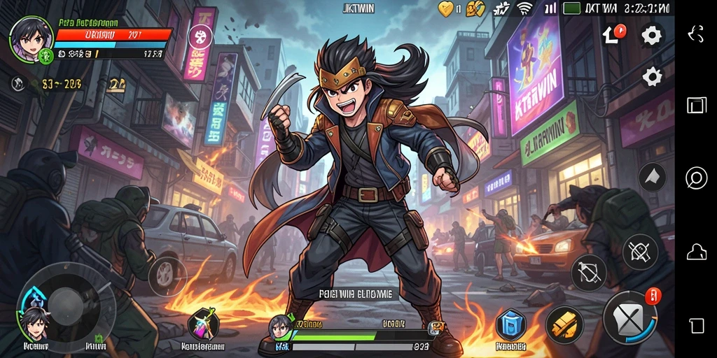 Gameplay menarik di JKTWIN dengan karakter anime yang beragam.