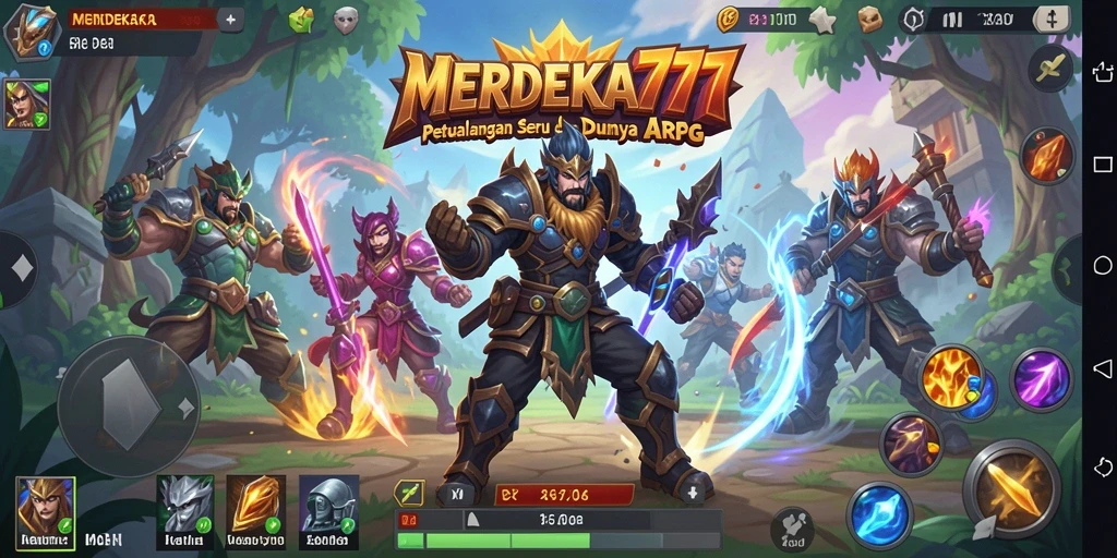Tampilan gameplay seru dalam dunia ARPG MERDEKA777.