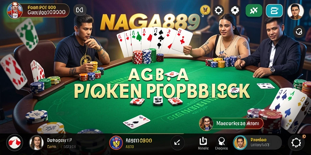 Tampilan gameplay poker di NAGA889 yang menarik dan interaktif.