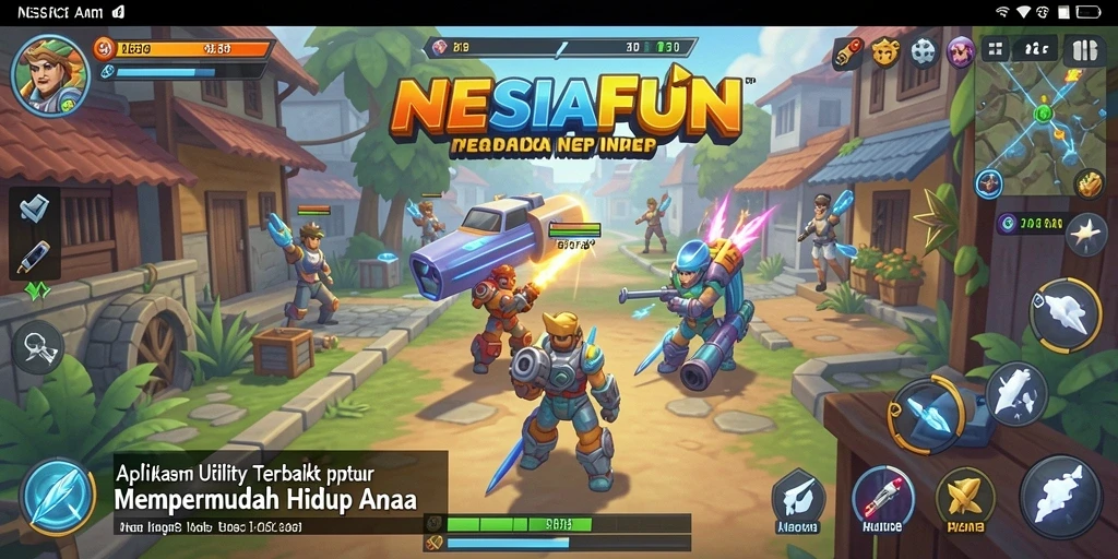 Screenshot menampilkan antarmuka NESIAFUN untuk manajemen tugas sehari-hari.