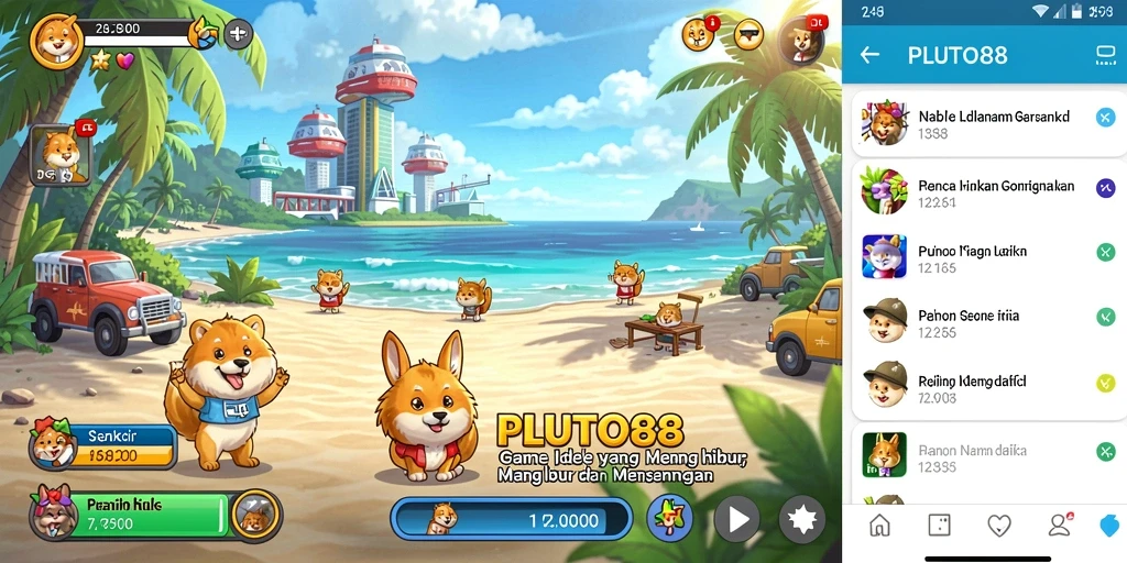 Tampilan gameplay PLUTO88 yang menarik dan penuh warna.