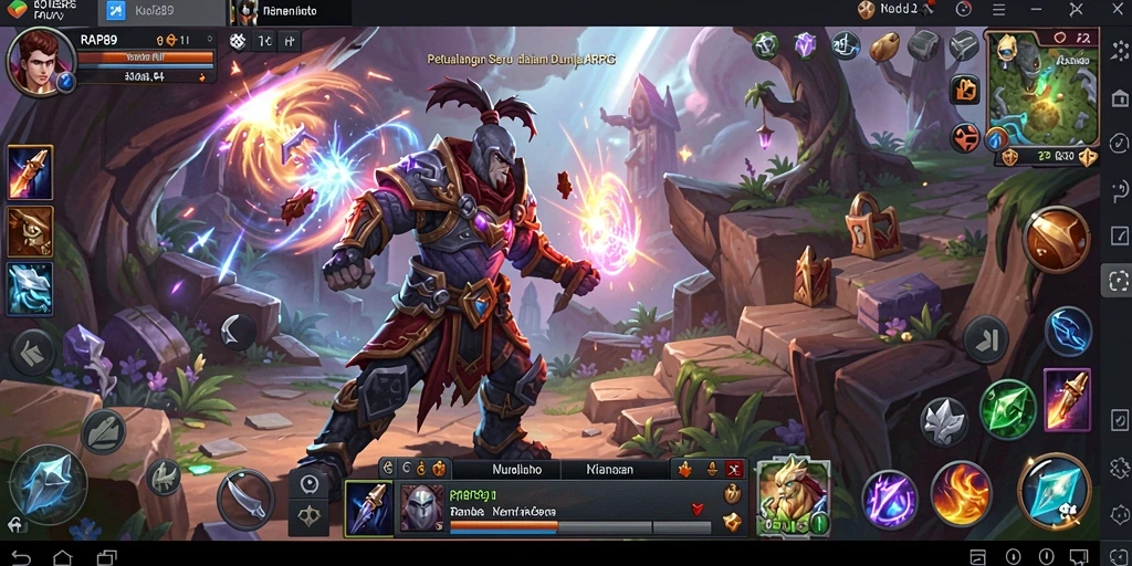 Screenshot gameplay RAP89 menunjukkan aksi seru dan karakter yang menawan.