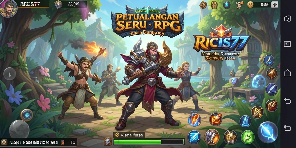Screenshot RICIS77 menampilkan karakter beraksi dalam pertempuran epik.