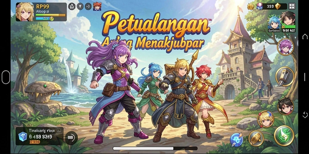 Tangkapan layar gameplay yang menampilkan aksi seru dalam RP99.