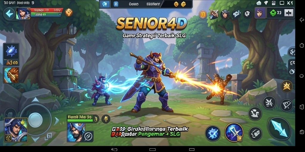 Screenshot SENIOR4D menampilkan aksi pertempuran yang intens dan strategi yang mendebarkan.