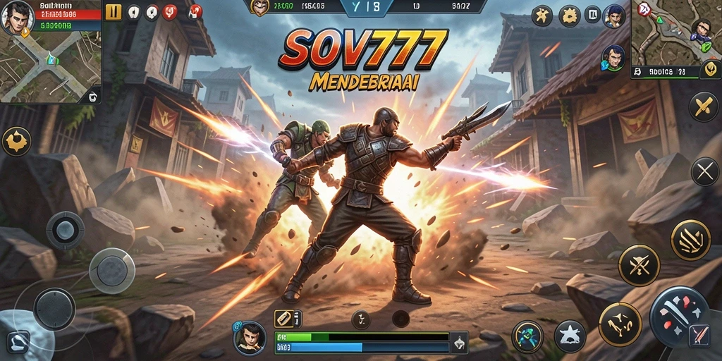 Tangkapan layar permainan SOV777 yang menunjukkan aksi intens dan grafis menawan.