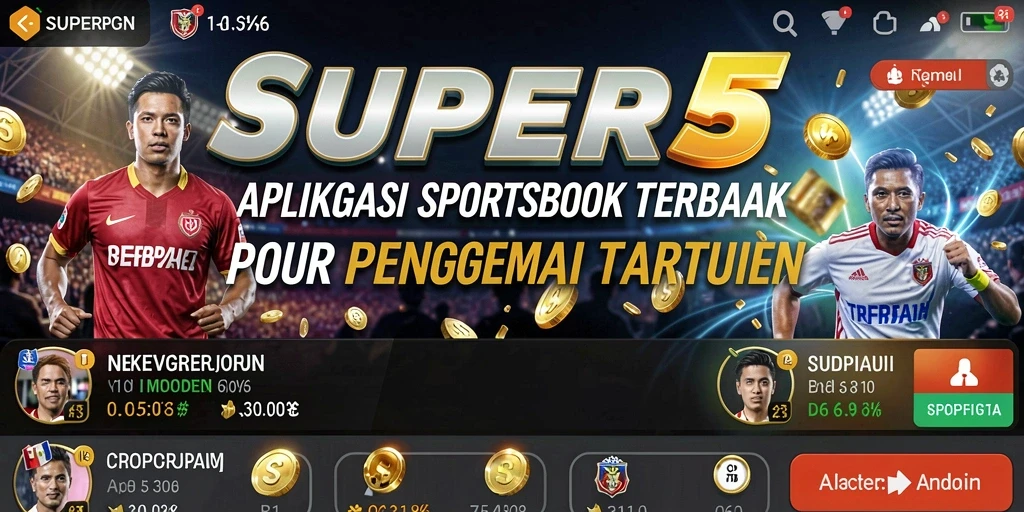 Tangkapan layar menampilkan antarmuka taruhan Sportsbook SUPER5 yang menarik.